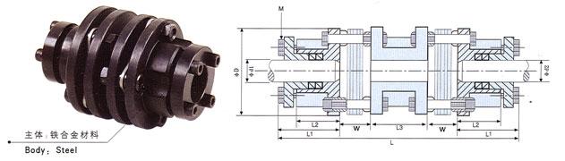 膜片脹套聯(lián)軸器設(shè)計(jì)圖